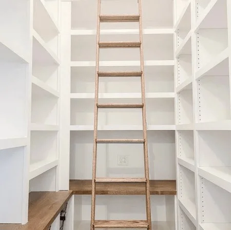 Ladder in bare pantry